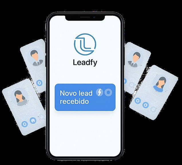 O corretor recebe a notificação de um novo lead